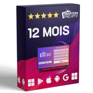 12 Mois d'abonnement | IPTV Smarters Pro